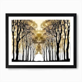 Golden Trees In The Forest 1 Art Print