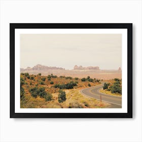 Desert Highway Scenery Art Print