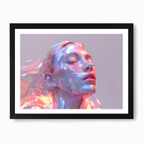 Holographic Woman 1 Art Print