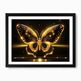 Golden Butterfly 99 Art Print