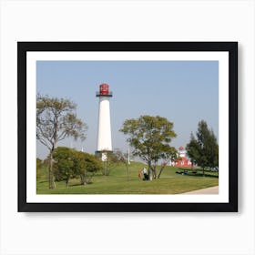 Guiding Lights Long Beach Lighthouse Serenity Art Print