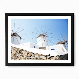 Mykonos Windmills Art Print