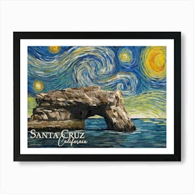 Starry Night In Santa Cruz Art Print