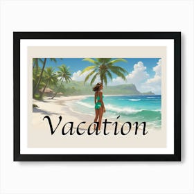 Vacation Vibes Escape the Ordinary White Beach 8 Art Print