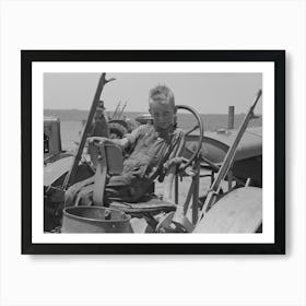 Son Of Day Laborer Sitting In Tractor Seat, Large Farm Near Ralls, Texas By Russell Lee Art Print