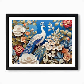 Peacock Painting Art Print