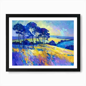 Blue Sky With Purple Trees Art Print