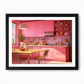 Pink Kitchen Art Print