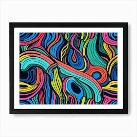 Abstract Wavy Pattern 5 Art Print