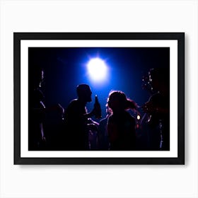 Silhouette Of People At A Club Art Print