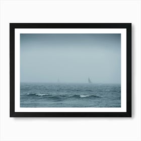 Sailboats In The Ocean Art Print