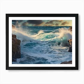 Ocean Crashing Waves Art Print