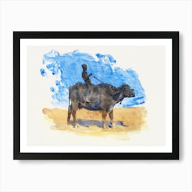 Boy On Water Buffalo From Scrapbook, John Singer Sargent Art Print