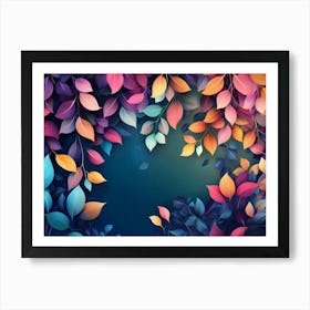 Autumn Leaves Wallpaper 5 Art Print