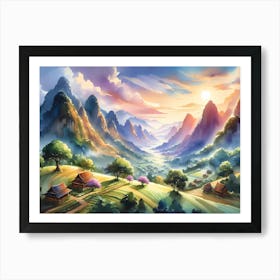 Chinese Landscape Painting 24 Art Print