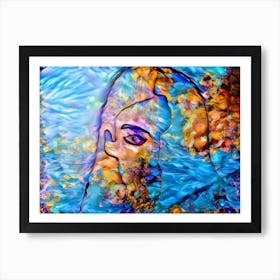 Psychedelic Water Figure Art Print