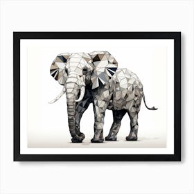 Geometric Elephant 2 Art Print