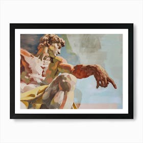 Contemporary Artwork Inspired By Michelangelo Buonarroti 2 Póster