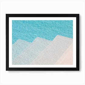 Stairs in the swimming pool | Summer Art Art Print