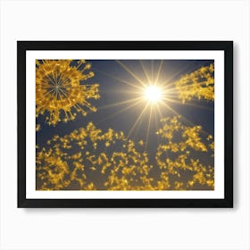 Golden Dandelion Art Print