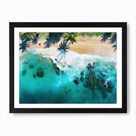 Aerial View Of A Tropical Beach 3 Art Print