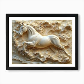 Beautiful 3d Horse Poster