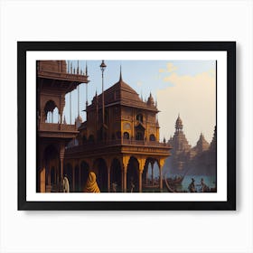  Portrait Of The Banaras Ghat  Art Print