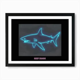 Neon Pink White Tip Reef Shark Poster 4 Art Print