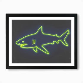 Neon Port Jackson Shark 2 Art Print