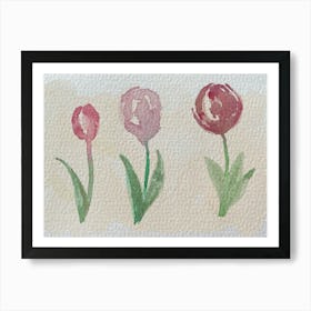 Watercolor Tulips Art Print