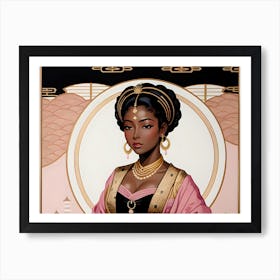 Black Woman In Gold Art Print