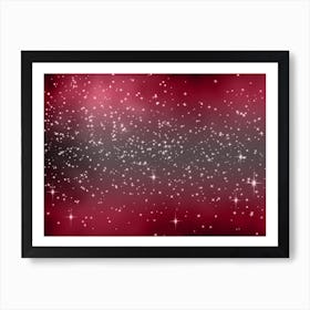 Sweet Pink Shining Star Background Art Print