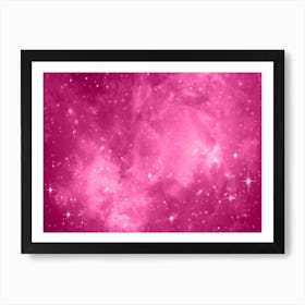 Hot Pink Galaxy Space Background Art Print