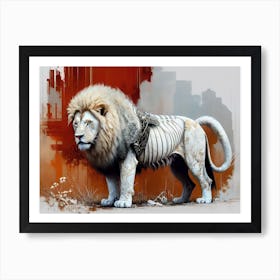 Lion In The City 8 Art Print