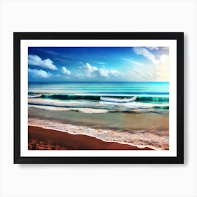 Sunset At The Beach 18 Art Print