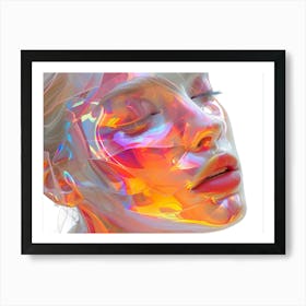 Holographic Face 5 Art Print