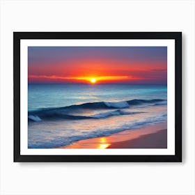 Sunset On The Beach 113 Art Print