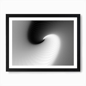 Abstract White & Black Background Art Print