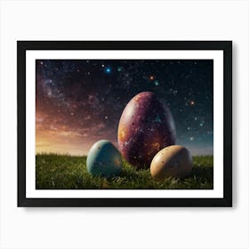 Easter Eggs amongst the Stars Art Print