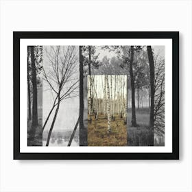 Holzcollage Art Print