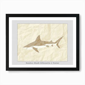 Bamboo Shark Silhouette 2 Poster Art Print