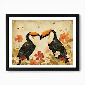 Floral Animal Illustration Toucan 3 Art Print