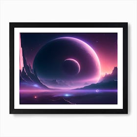 Space Landscape Art Print