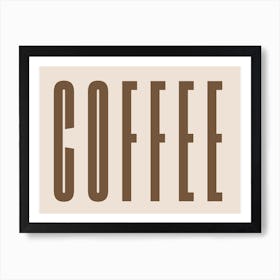 Beige Coffee Art Print