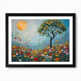 Tree In The Meadow 11 Art Print