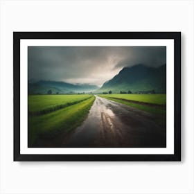 Rainy Day In The Countryside Art Print