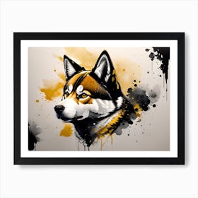 Husky Painting Art Print