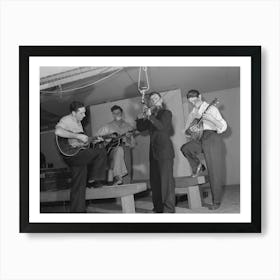 Woodville, California, Fsa (Farm Security Administration) Farm Workers Community Musicians At The Saturday Art Print