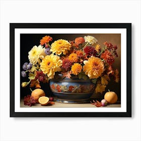 Autumn Flowers Art Print