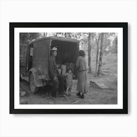 Blueberry Pickers Preparing To Go To The Fields Near Little Fork, Minnesota By Russell Lee Art Print